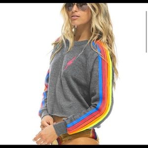 Aviator nation cropped sweatshirt